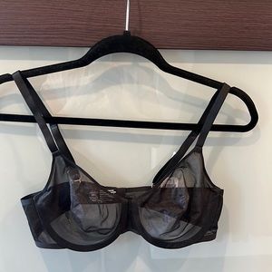 Soma bra. 36C. Sheer black, unlined